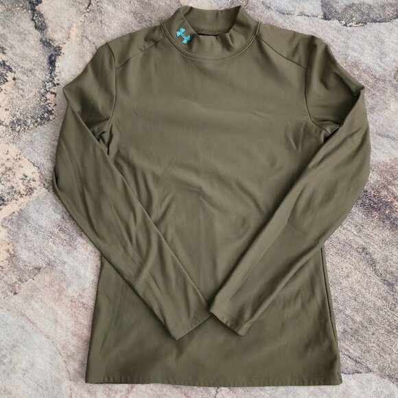 Under Armour Women's ColdGear Authentic Mock Neck Size Medium EUC - Picture 1 of 7